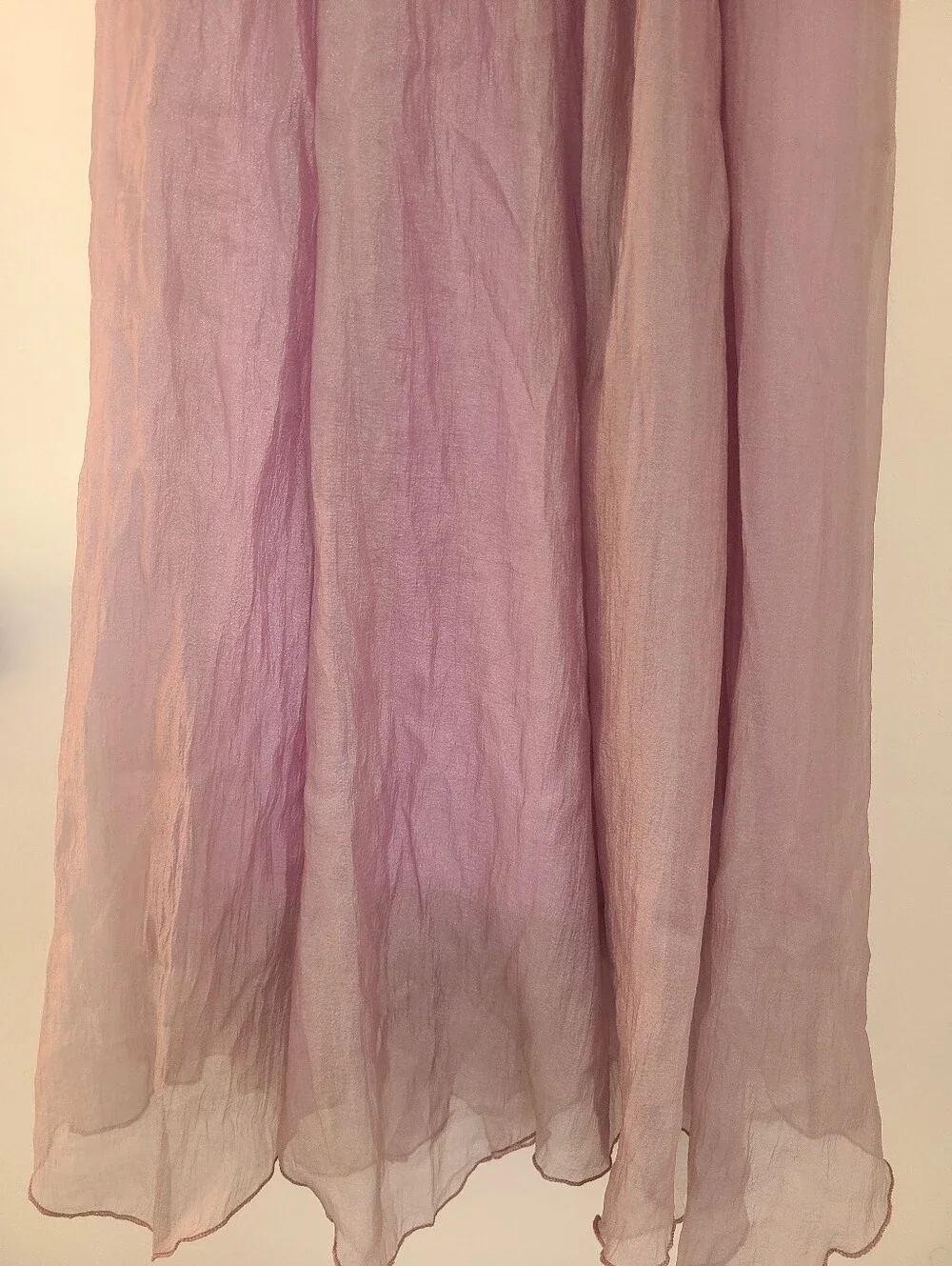 🔮 Boutique Ethereal Iridescent Lavender Organza Midi Skirt Size Small